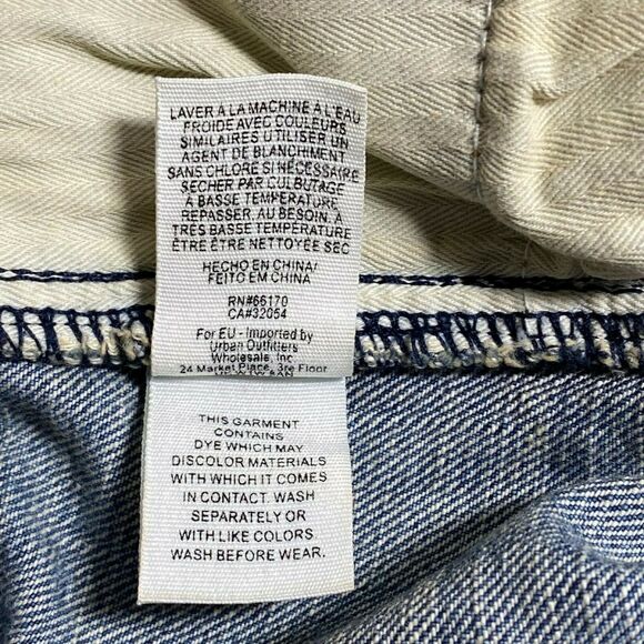 Free People Button Fly High Rise Jean Shorts Size 30 - Picture 6 of 6